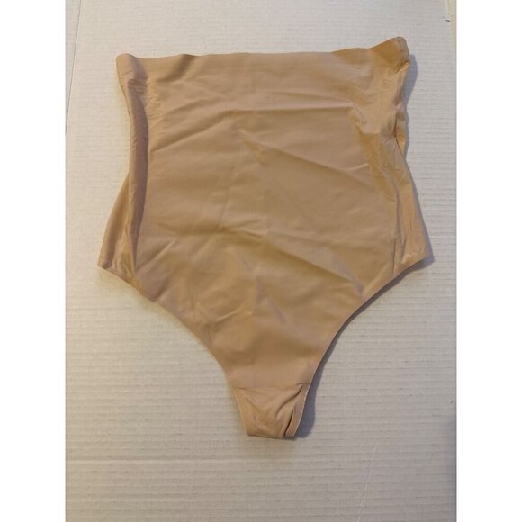 Yummie Seamless Solutions High Waist Nude Shapewear Thong Sie XL - Picture 1 of 10
